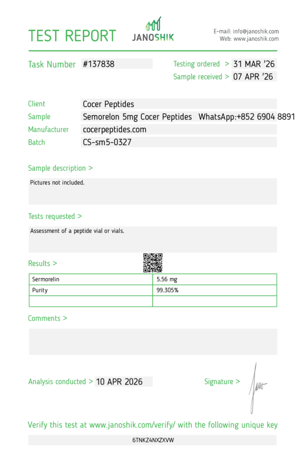 Sermorelin 1kits（10Vials）